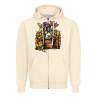 Sandshell mardi gras goat Zipper Hoodie - CowGirlArtShop