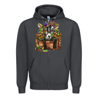 Smoke mardi gras goat Zipper Hoodie - CowGirlArtShop
