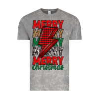 Cloud Rock merry christmas lightning bolt Vintage Tee - MaliasSmallBusiness