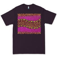 Plum mardi gras  leopard pink glitter bead Premium Tee - BarkalooDesign