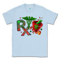 Dusty Blue rx christmas pharmacy Classic Tee - MaliasSmallBusiness