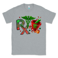 Heather Grey rx christmas pharmacy Classic Tee - MaliasSmallBusiness