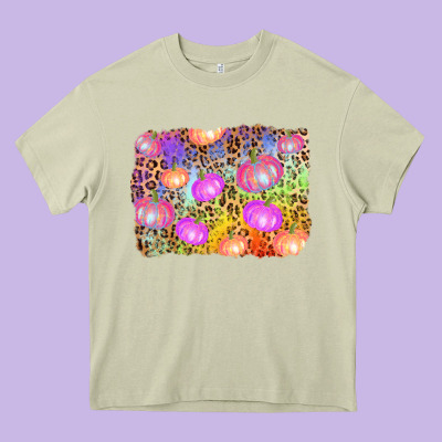 Colourful Pumpkin Background Heavy Core Tee Designed By Adodesignshop