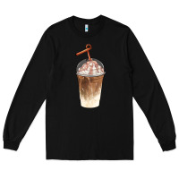 Black iced coffee with cream Long Sleeve Tee - BarkalooDesign