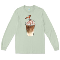 Matcha iced coffee with cream Long Sleeve Tee - BarkalooDesign