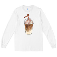 White iced coffee with cream Long Sleeve Tee - BarkalooDesign