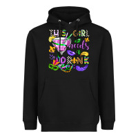 Black this girl needs a drink Heavyweight Hoodie - OliviaCreatesArt