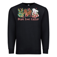 Black Easter Day Peace love Easter Premium Sweatshirt - OliviaCreatesArt