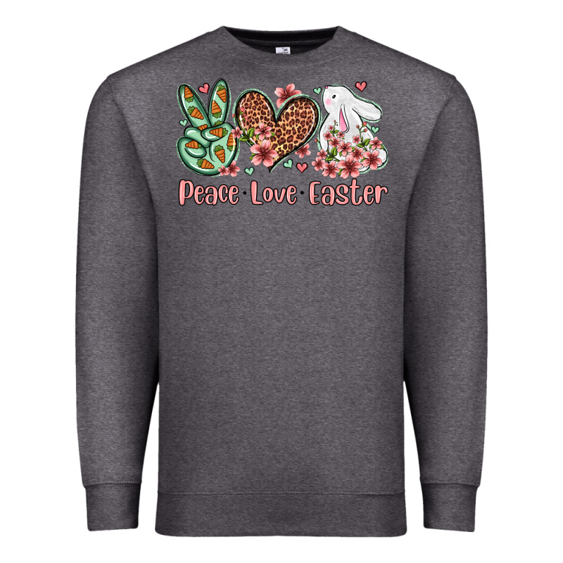 Easter Day Peace Love Easter Premium Sweatshirt by OliviaCreatesArt | Teevron