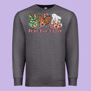 Easter Day Peace Love Easter Premium Sweatshirt Designed By Oliviacreatesart