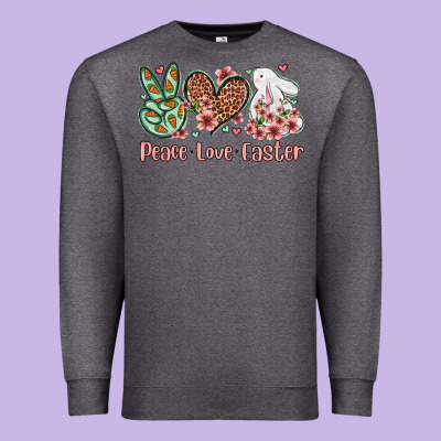Easter Day Peace Love Easter Premium Sweatshirt Designed By Oliviacreatesart