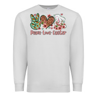 Dove Grey Easter Day Peace love Easter Premium Sweatshirt - OliviaCreatesArt