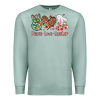 Seafoam Easter Day Peace love Easter Premium Sweatshirt - OliviaCreatesArt