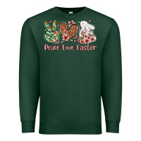Sports Green Easter Day Peace love Easter Premium Sweatshirt - OliviaCreatesArt
