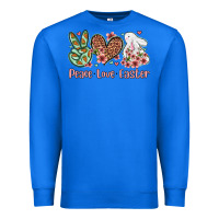 True Royal Easter Day Peace love Easter Premium Sweatshirt - OliviaCreatesArt