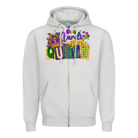 Dove Grey mardi gras queen Zipper Hoodie - CowGirlArtShop