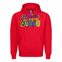 Red mardi gras queen Zipper Hoodie - CowGirlArtShop