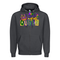 Smoke mardi gras queen Zipper Hoodie - CowGirlArtShop
