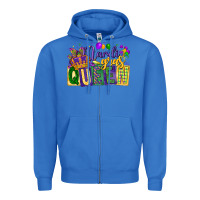 True Royal mardi gras queen Zipper Hoodie - CowGirlArtShop