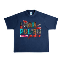Navy nail polish junkie bbs Urban Heavy Tee - BundleAndBundleShop