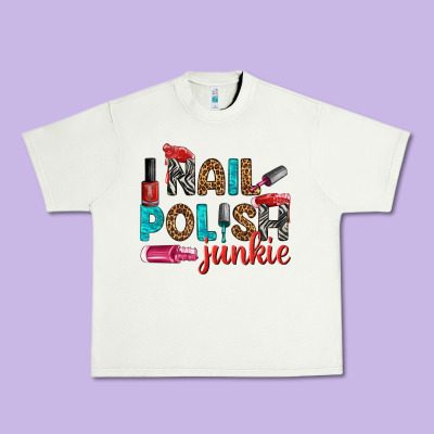 Nail Polish Junkie Bbs Urban Heavy Tee Designed By Bundleandbundleshop