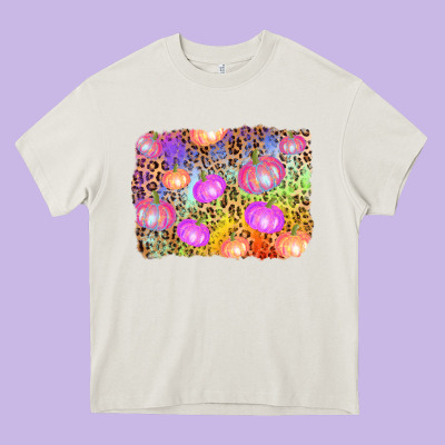 Colourful Pumpkin Background Heavy Core Tee Designed By Adodesignshop
