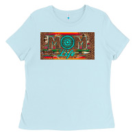 Baby Blue mom life license plate Ladies Tee - Artiststas