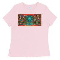Bubblegum Pink mom life license plate Ladies Tee - Artiststas