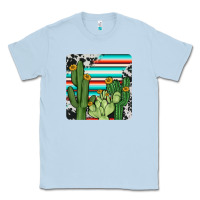 Dusty Blue cactus cowhide coaster Classic Tee - JahusDesignShop