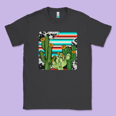 Cactus Cowhide Coaster Classic Tee Designed By Jahusdesignshop