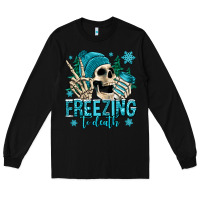 Black freezing to death winter skull Long Sleeve Tee - Jasminsmagicworld