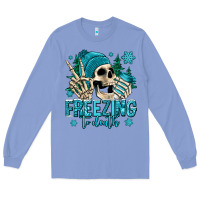 Freezing To Death Winter Skull Long Sleeve Tee | Teevron