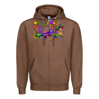 Chestnut mardi gras truck Zipper Hoodie - CowGirlArtShop