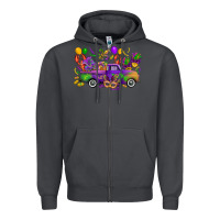 Smoke mardi gras truck Zipper Hoodie - CowGirlArtShop