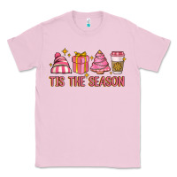 Bubblegum Pink tis the season Classic Tee - MaliasSmallBusiness