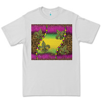 Dove Grey mardi gras  leopard pink glitter Premium Tee - BarkalooDesign