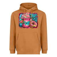 Meerkat valentines day coffee cup and sweets Heavyweight Hoodie - OliviaCreatesArt