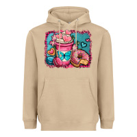 Mushroom valentines day coffee cup and sweets Heavyweight Hoodie - OliviaCreatesArt