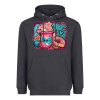 Smoke valentines day coffee cup and sweets Heavyweight Hoodie - OliviaCreatesArt