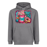 Storm valentines day coffee cup and sweets Heavyweight Hoodie - OliviaCreatesArt