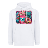 White valentines day coffee cup and sweets Heavyweight Hoodie - OliviaCreatesArt