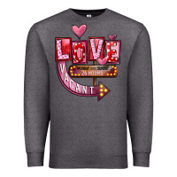 Charcoal Heather Valentine's Day love vacant Premium Sweatshirt - FaDigitalArtStudio