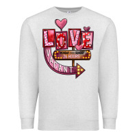 Oatmeal Heather Valentine's Day love vacant Premium Sweatshirt - FaDigitalArtStudio