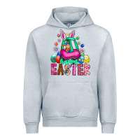 Heather Grey Easter Urban Hoodie - CowhideDigitalArt
