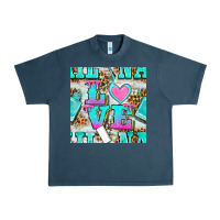 Midnight Navy love nail and polish with leopard seamless pattern bbs Urban Heavy Tee - BundleAndBundleShop