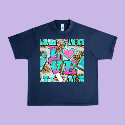 Love Nail And Polish With Leopard Seamless Pattern Bbs Urban Heavy Tee Designed By Bundleandbundleshop