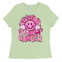 Matcha hey cancer smiley face breast cancer Ladies Tee - RanaPortraitStore
