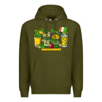 Army Green St. Patrick's Day Teacher coffee cups Premium Hoodie - HowdyJamesFarm
