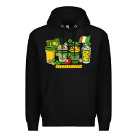 Black St. Patrick's Day Teacher coffee cups Premium Hoodie - HowdyJamesFarm