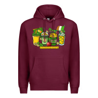 Burgundy St. Patrick's Day Teacher coffee cups Premium Hoodie - HowdyJamesFarm